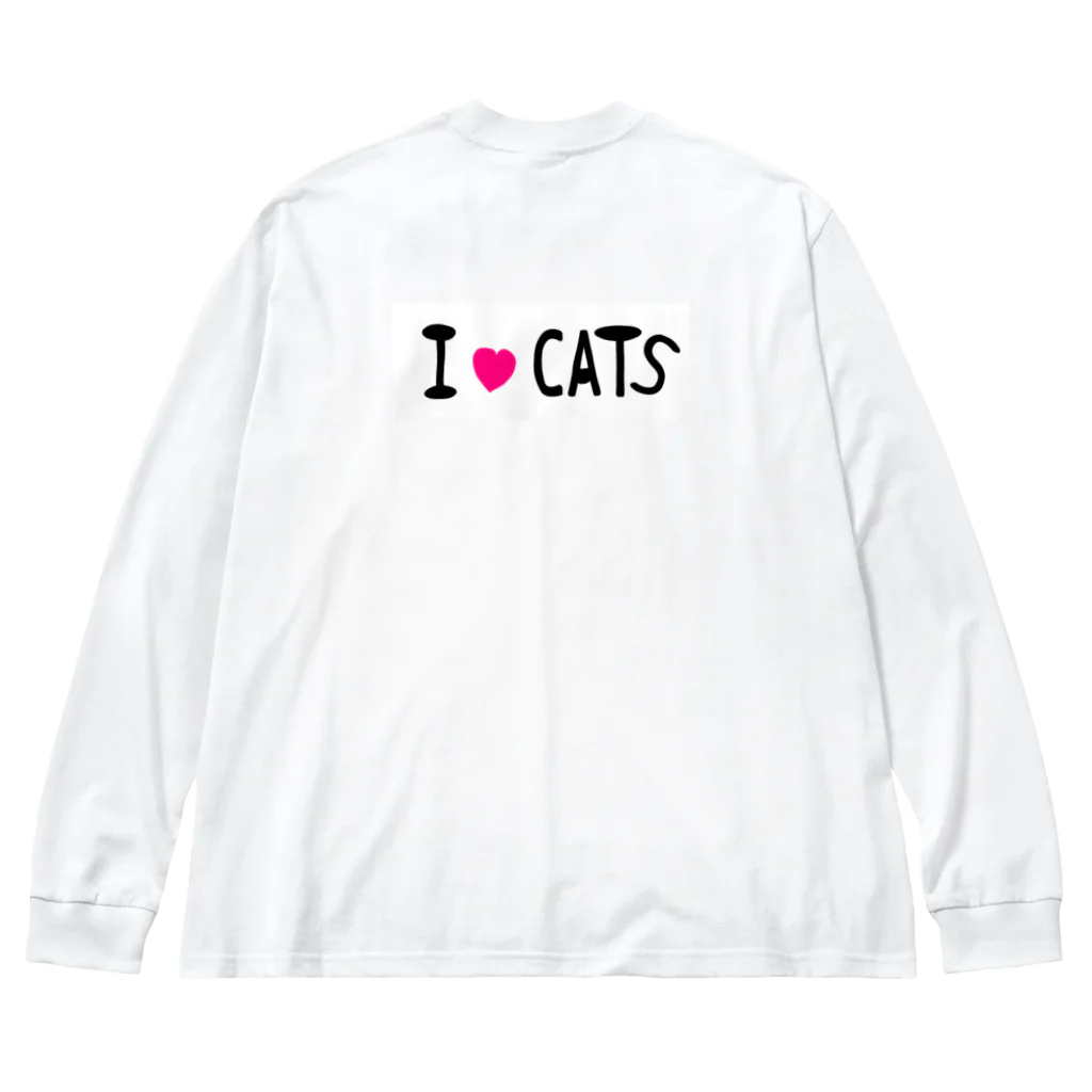 アニマル四字熟語の猫の「叫び」「THE　MEOW」 Big Long Sleeve T-Shirt