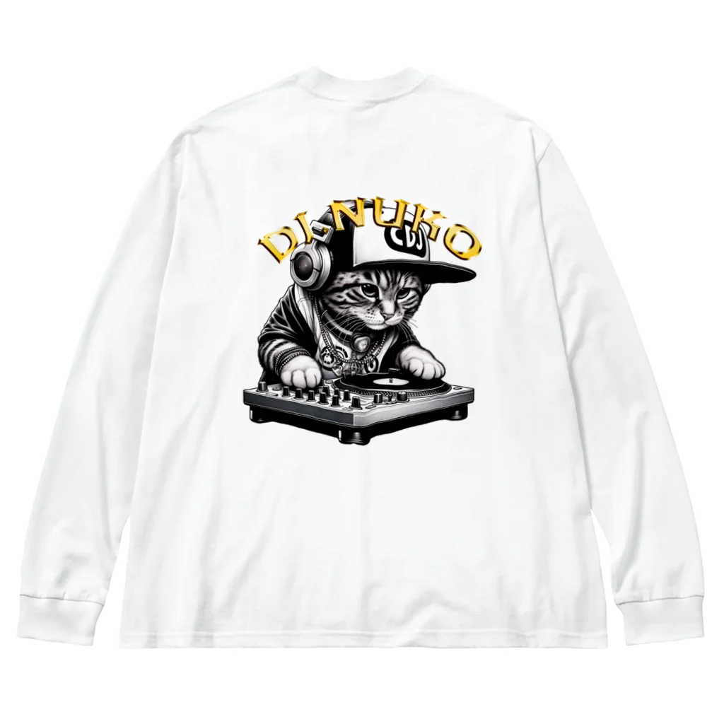 HIPHOPぬこ様のDJ.NUKO(DJ.ぬこ) Big Long Sleeve T-Shirt