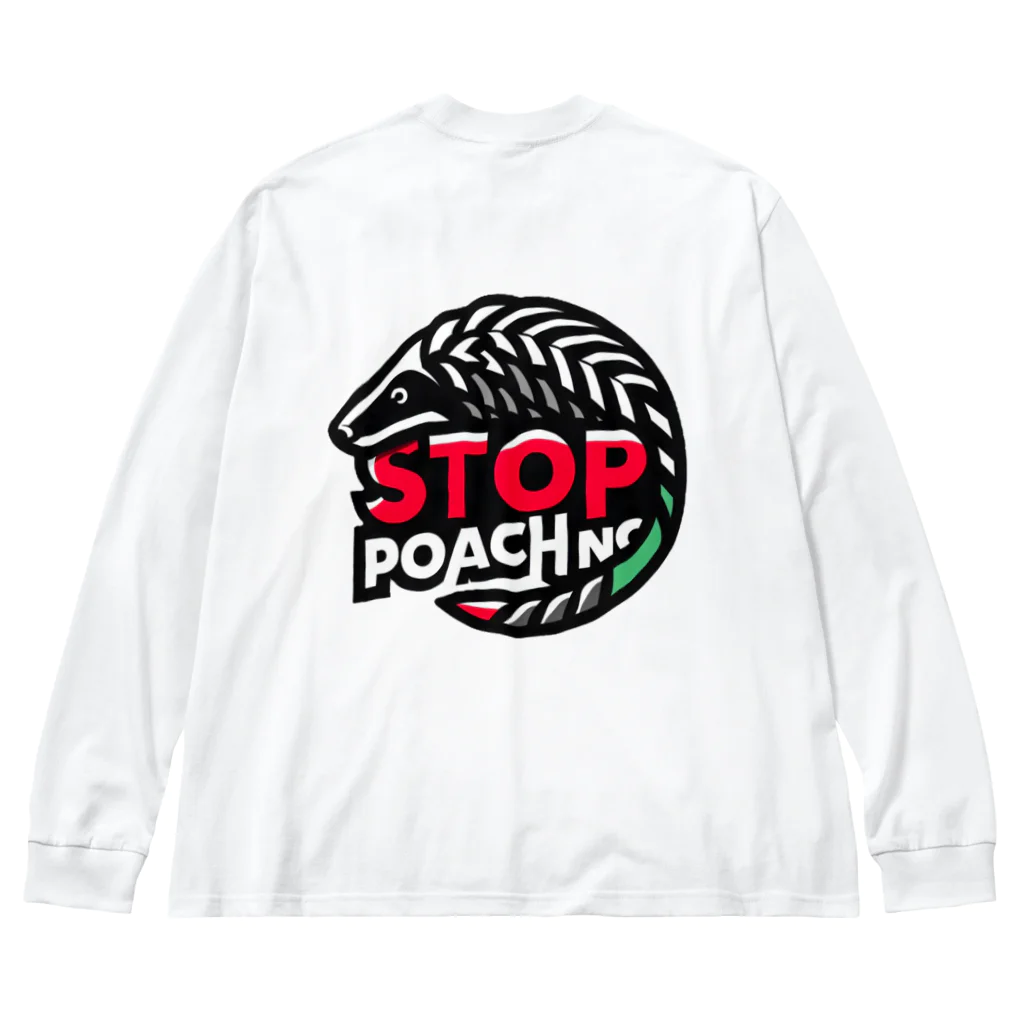 STOP POACHNGのPANGOLIN（センザンコウ） ビッグシルエットロングスリーブTシャツ