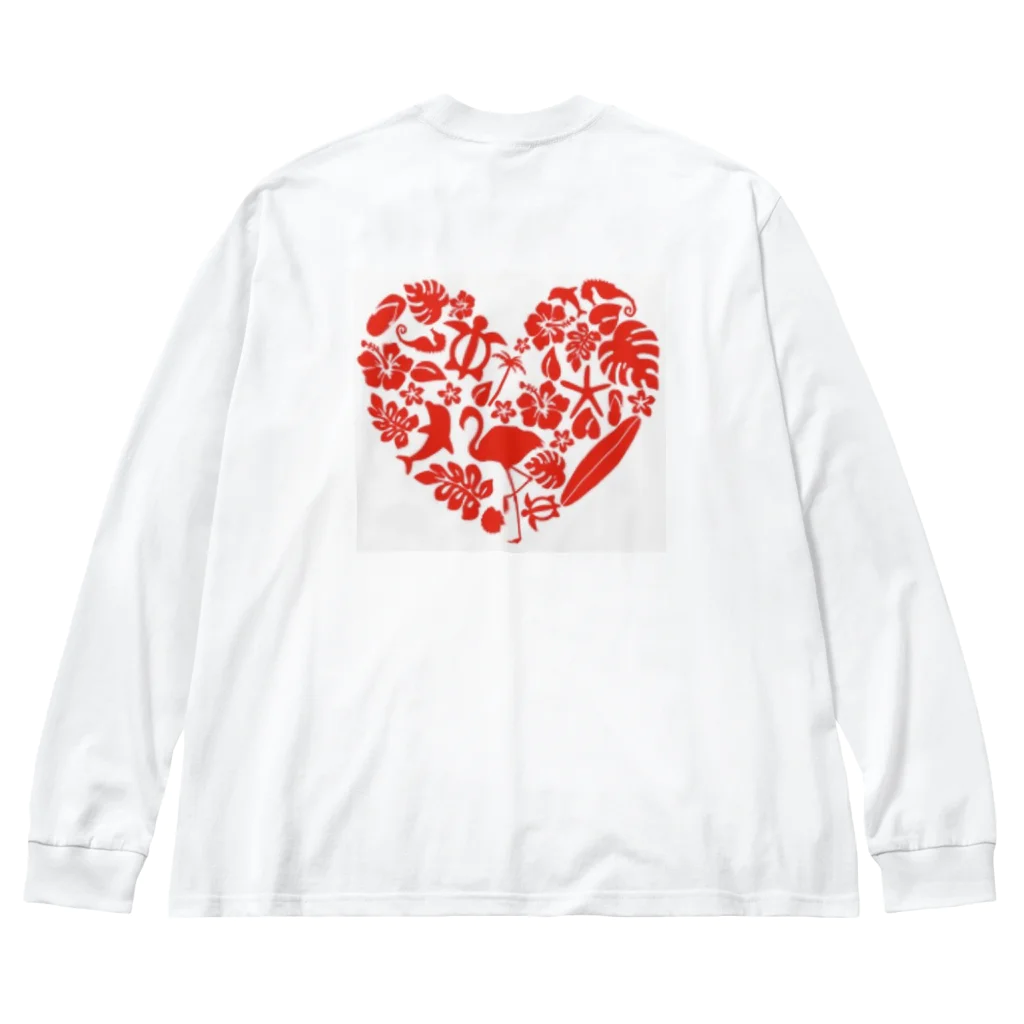 Angel  SmileのHawaiian Heart Big Long Sleeve T-Shirt