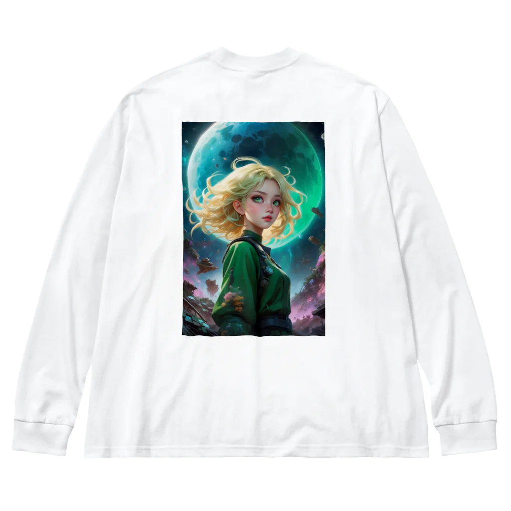 AQUAMETAVERSEの宇宙の凛とした姫 アメジスト 2846 Big Long Sleeve T-Shirt