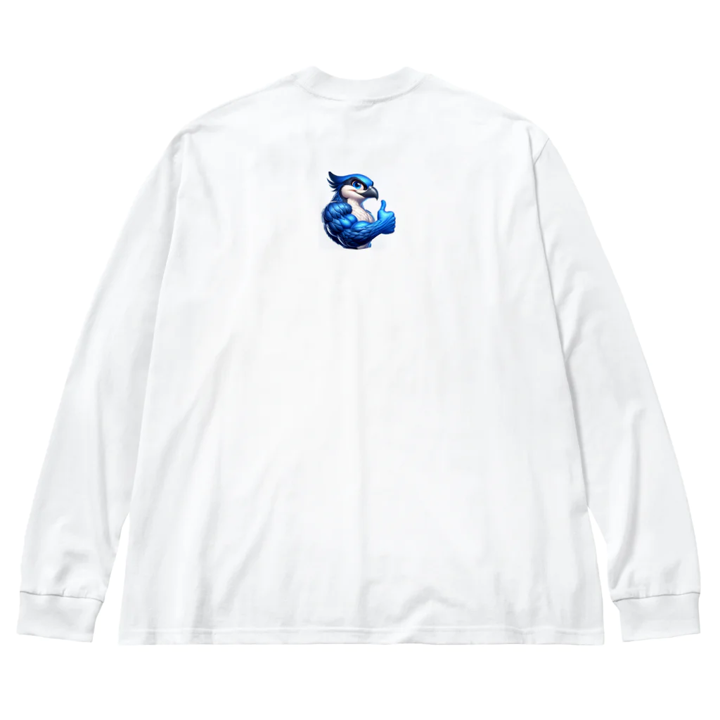 yamasho24のご機嫌青い鳥 ビッグシルエットロングスリーブTシャツ