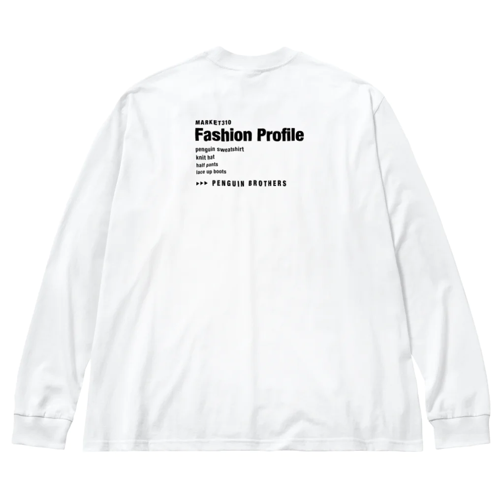 MARKET 310 / SUZURI支店のPenguin Fashion Code #1  Big Long Sleeve T-Shirt