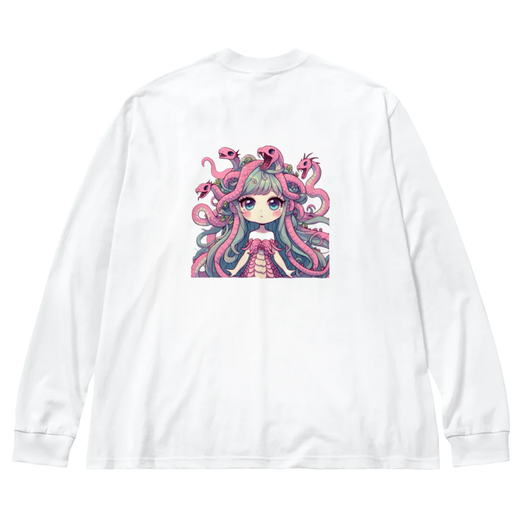 WakuWakustoreのメデューサ少女 Big Long Sleeve T-Shirt