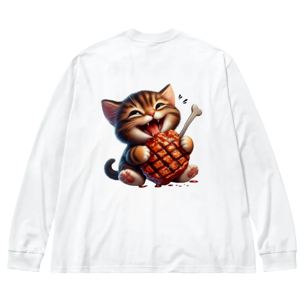 Gu--mimiの*Gu~mimi*肉好きにゃんこ Big Long Sleeve T-Shirt