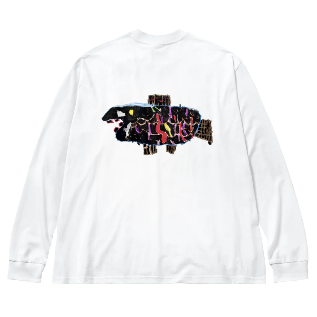 okono_eのA FISH by 5-year-old Big Long Sleeve T-Shirt