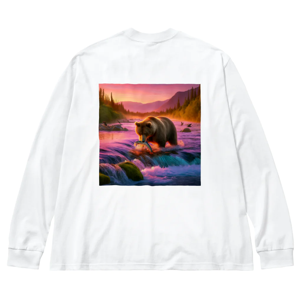 OHANA_087のアラスカのグリズリー Big Long Sleeve T-Shirt