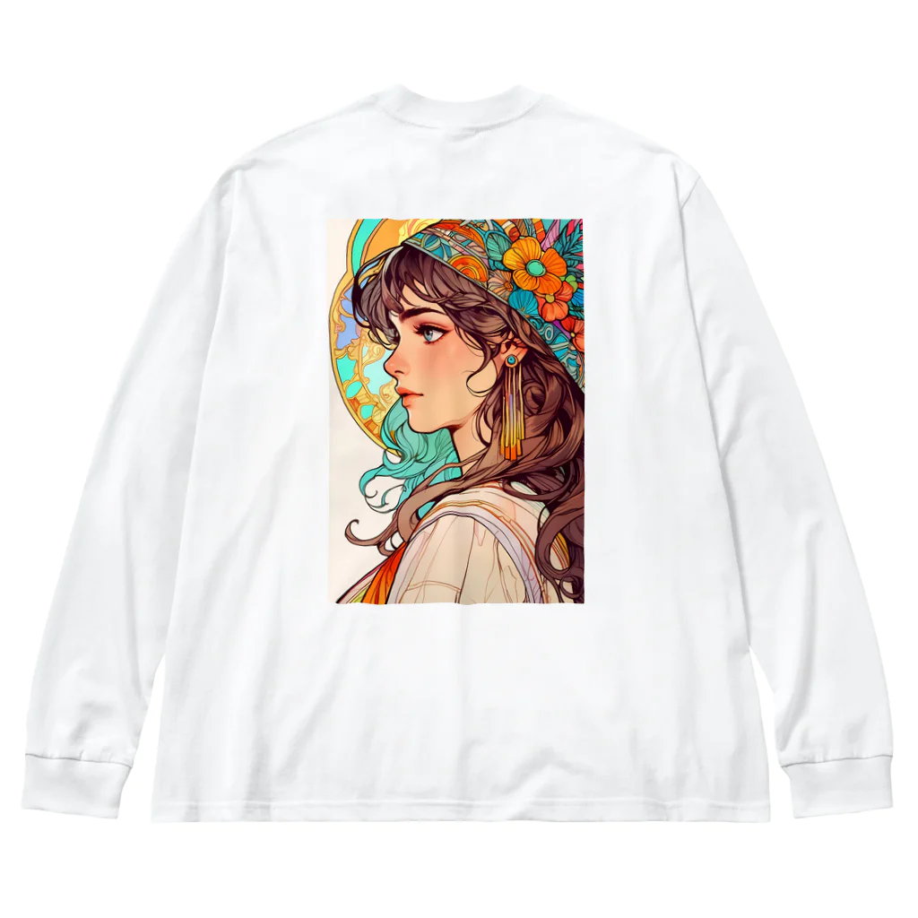 AQUAMETAVERSEのアメジスト姫 アメジスト 2846 ビッグシルエットロングスリーブTシャツ