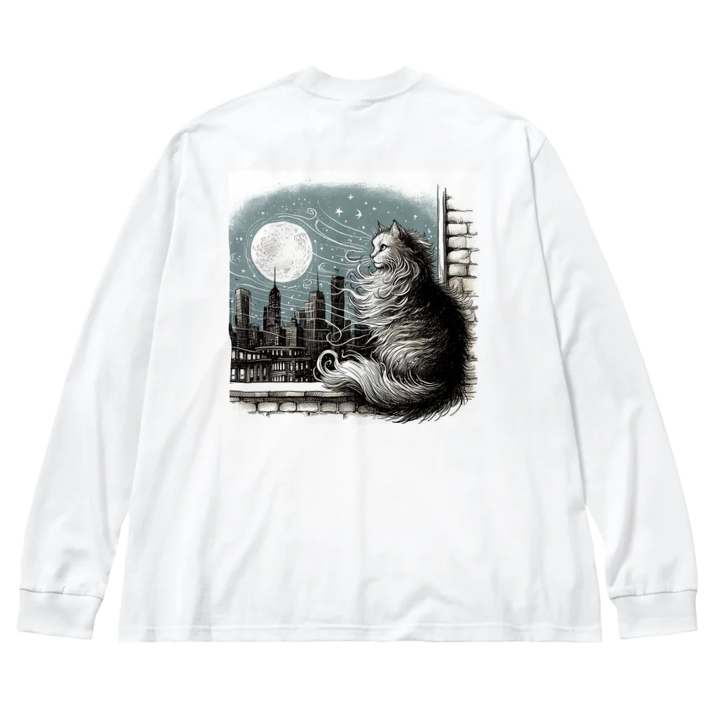 ネコネコの窓際のねこ Big Long Sleeve T-Shirt