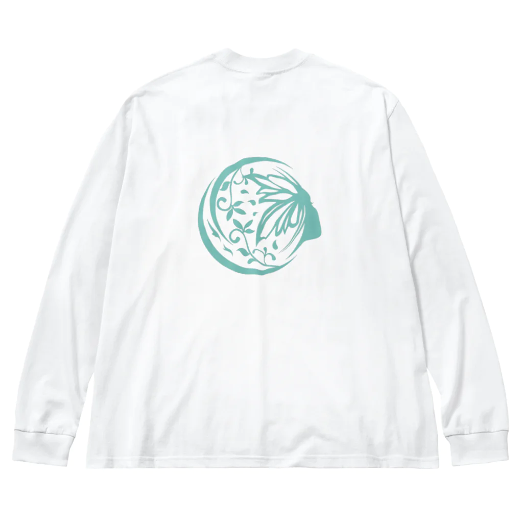 ブルームのBloomロゴシリーズ青 Big Long Sleeve T-Shirt