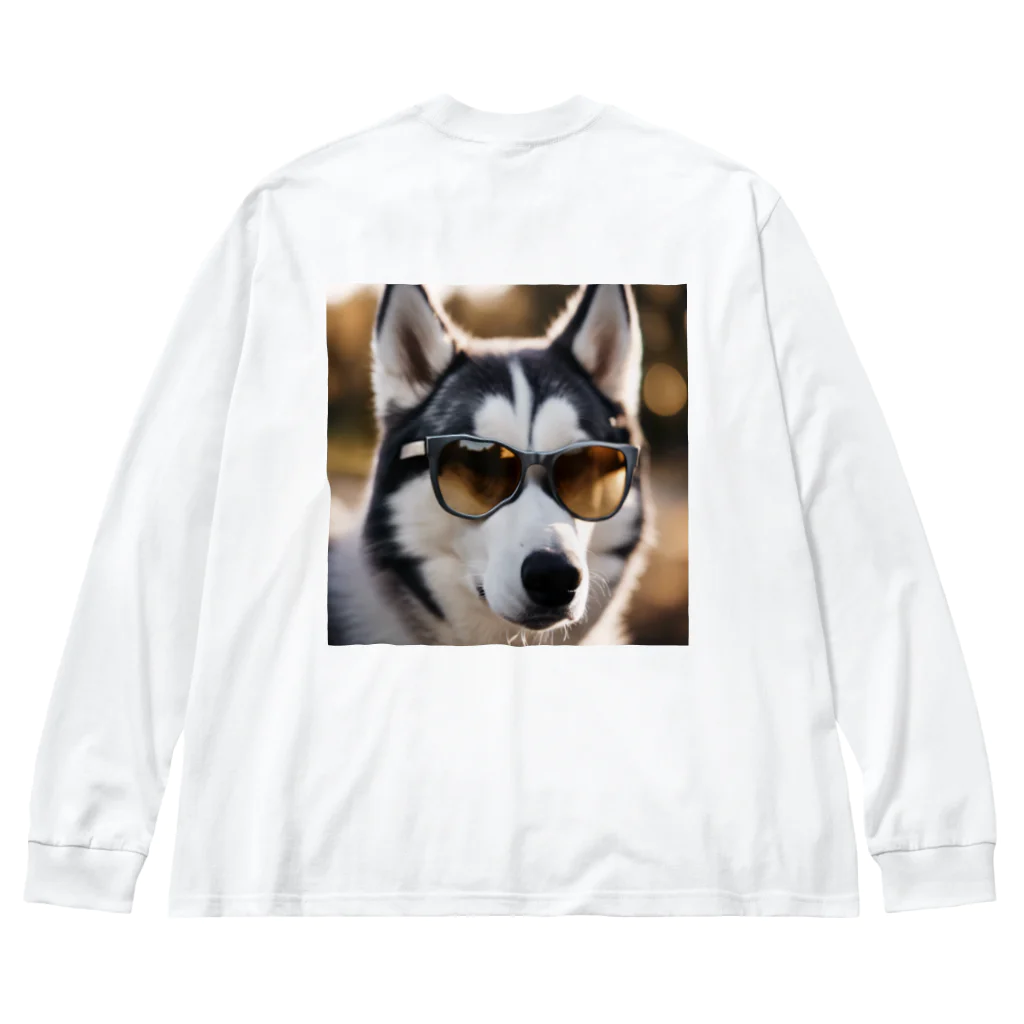 naftethのスパイ犬コードネームハスキー ビッグシルエットロングスリーブTシャツ