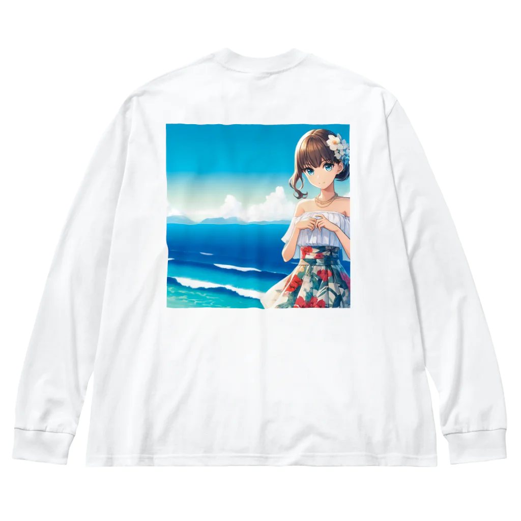 かるるんショップの夏と南国と休日と ビッグシルエットロングスリーブTシャツ