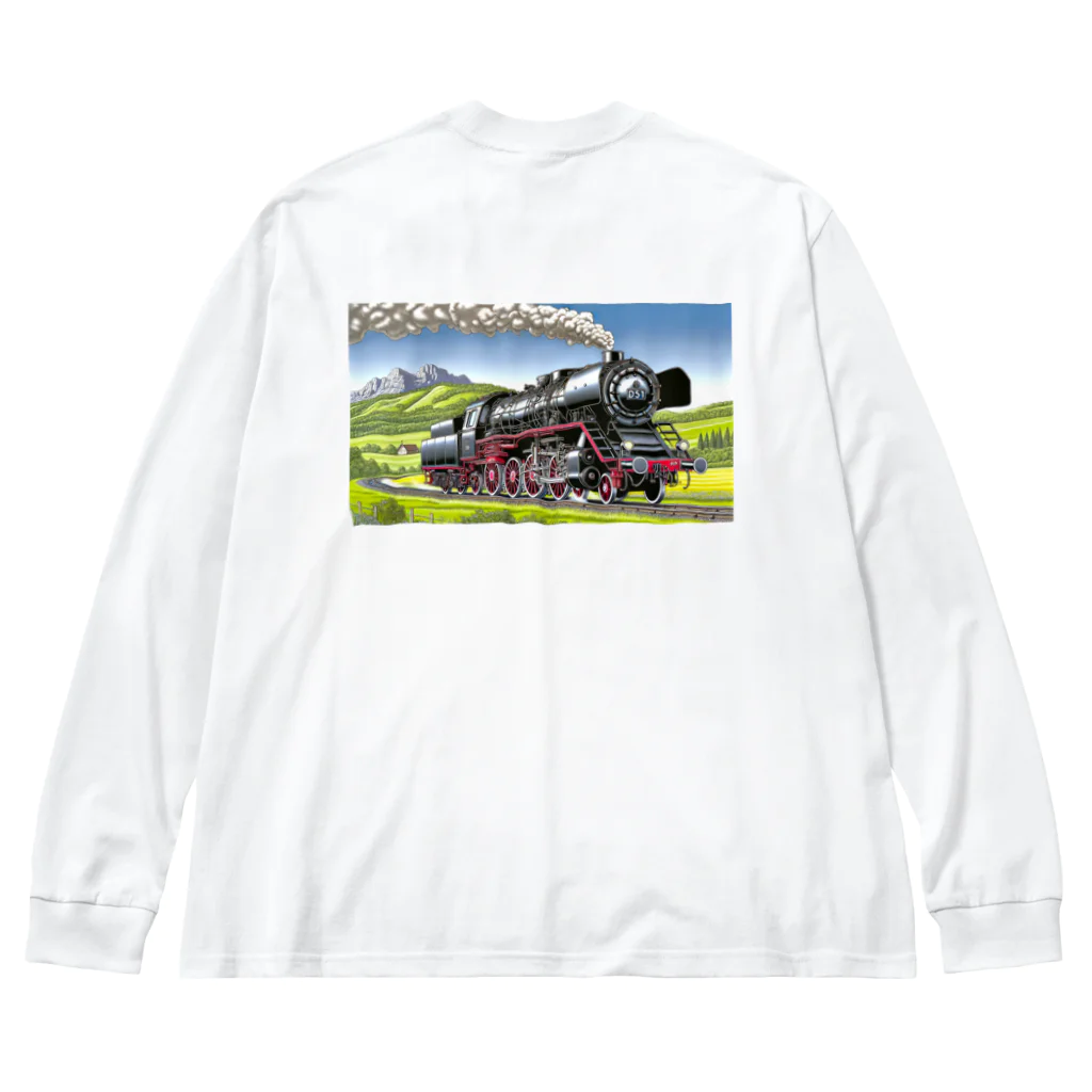 鉄道サークルNGO　レールの響きオリジナルズのSuper Express 峠SLVer Big Long Sleeve T-Shirt