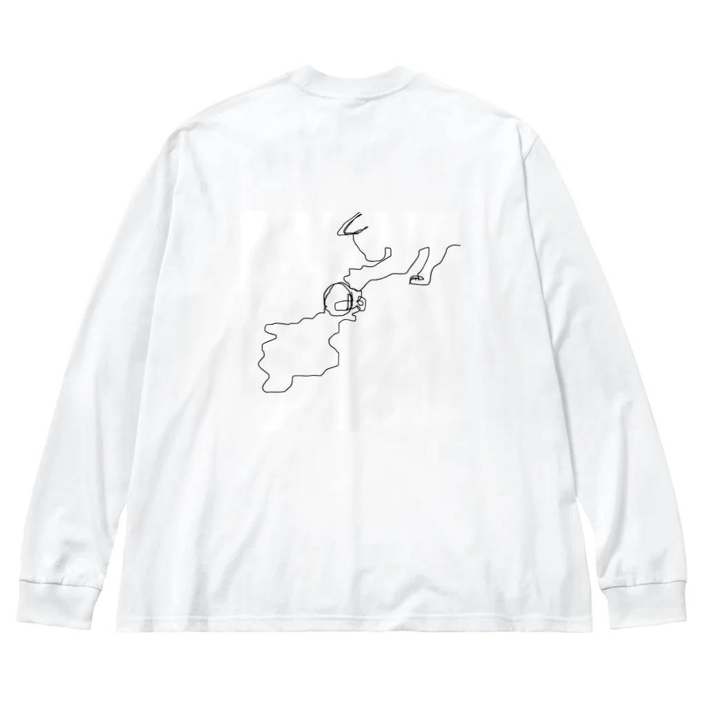 引き弱のコーヒーぶちまき猫様 Big Long Sleeve T-Shirt