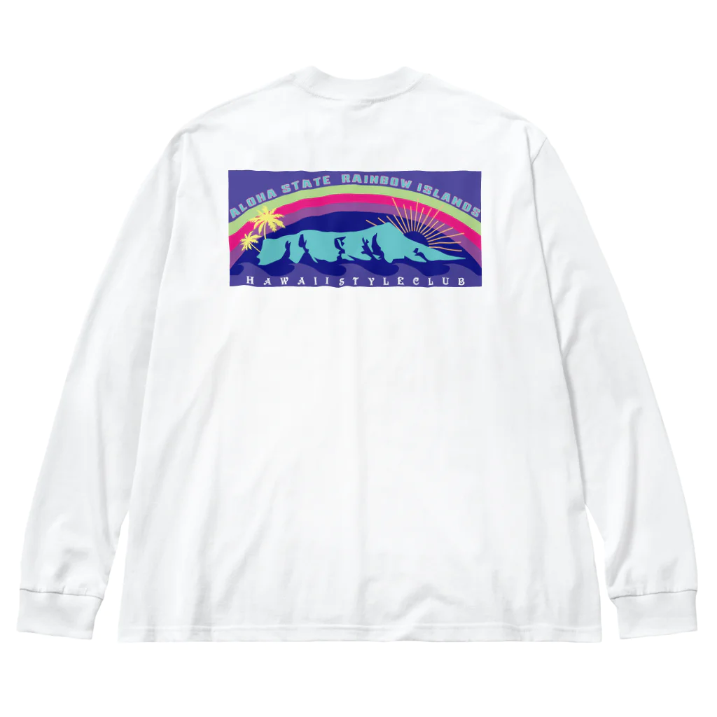 ハワイスタイルクラブの〔Back Print〕 Hawaiian monument ビッグシルエットロングスリーブTシャツ