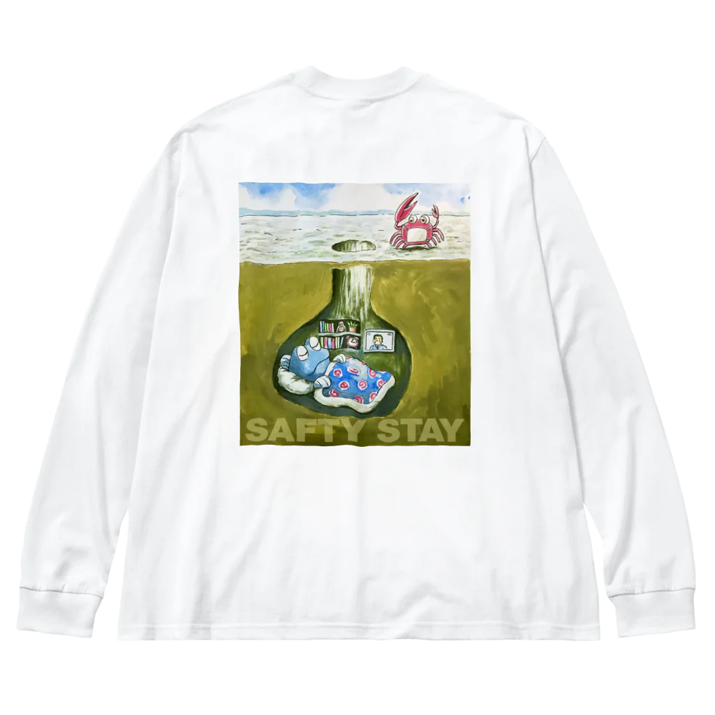 有明ガタァ商会の巣穴のガタゴロウ SAFTY STAY ビッグシルエットロングスリーブTシャツ