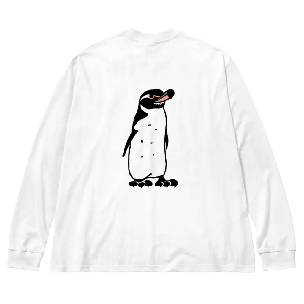 空とぶペンギン舎のガラパゴスペンギンA ビッグシルエットロングスリーブTシャツ