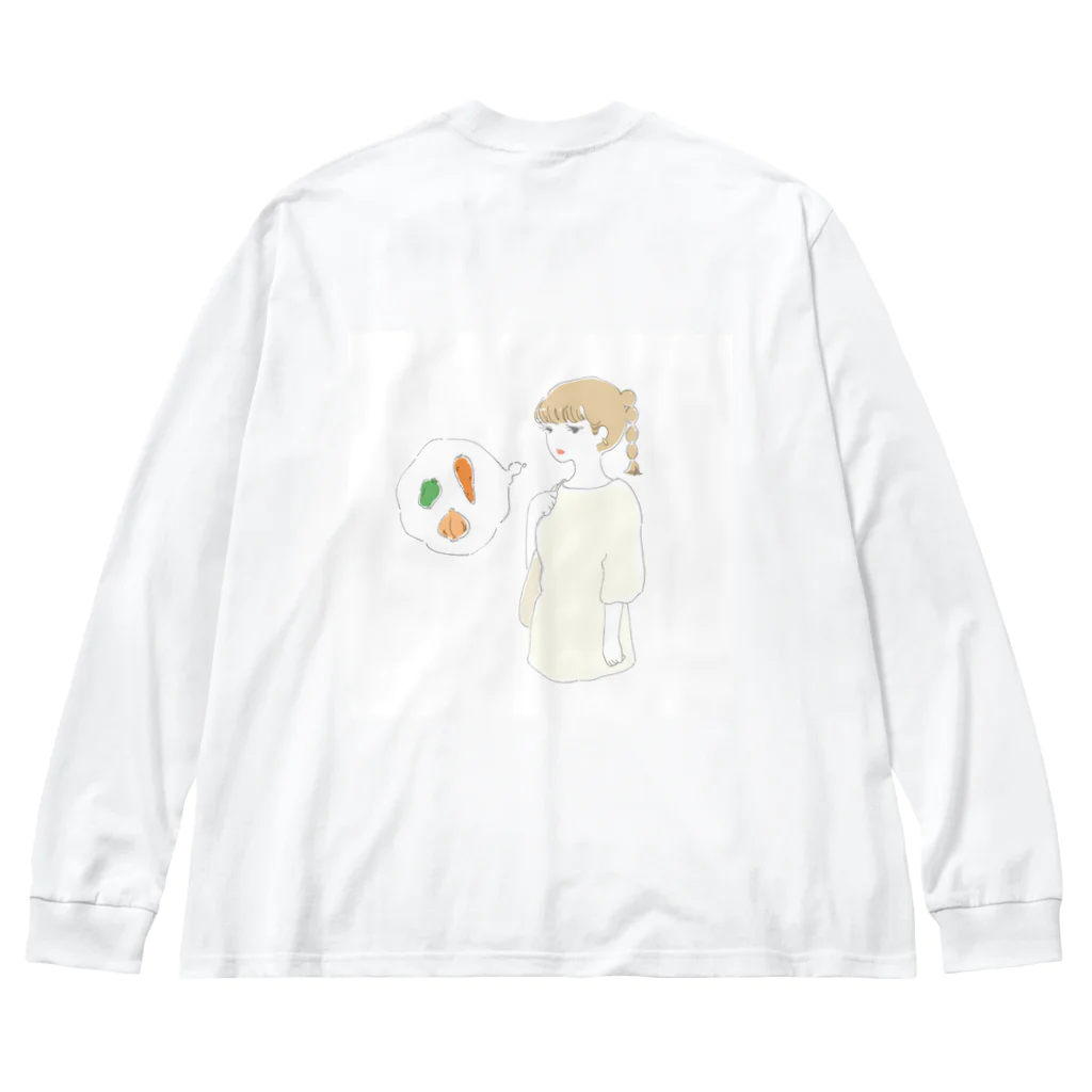 ちっちゃいての買い物ガール Big Long Sleeve T-Shirt