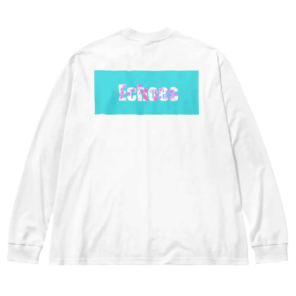 Echoes の爽やかロゴのサンダル mint×pink ビッグシルエットロングスリーブTシャツ