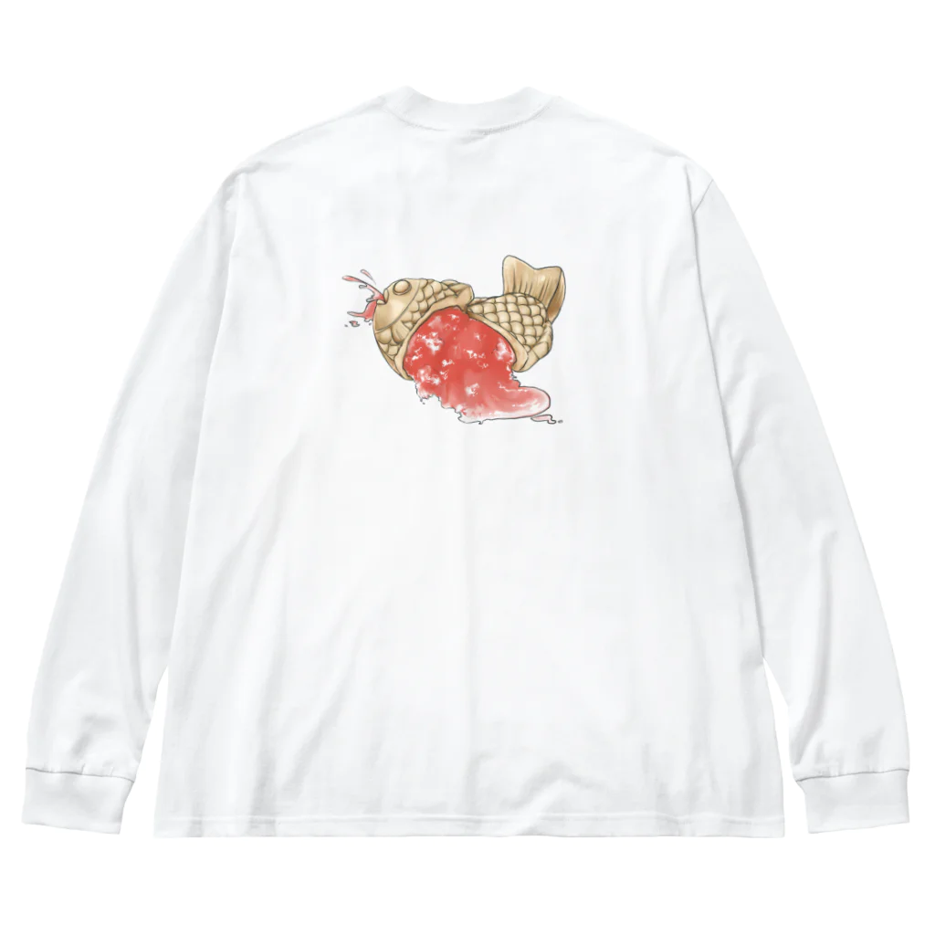 ちゃたろうのお店。のかき氷たいやきくん（苺） Big Long Sleeve T-Shirt