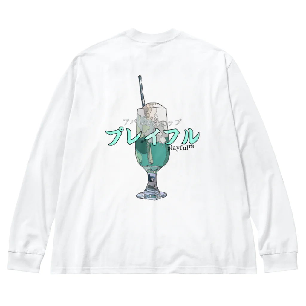 playfulのメロンソーダlong-Tee Big Long Sleeve T-Shirt