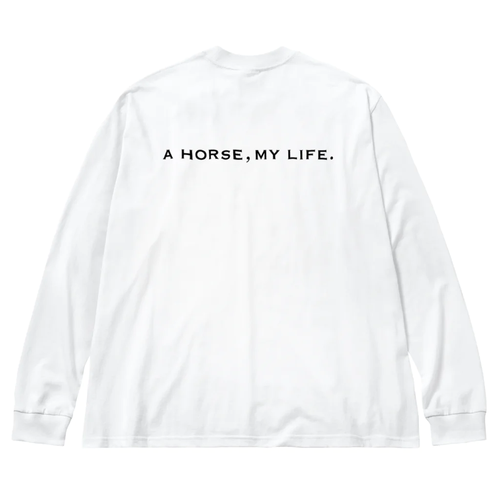 馬の絵の画家　斉藤いつみのサラブレッドの肖像画ロング Big Long Sleeve T-Shirt