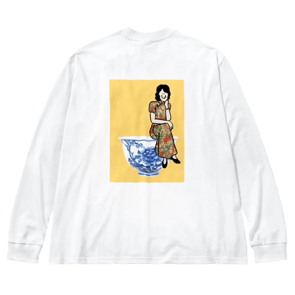 BOREDAMNのyumcha girl ビッグシルエットロングスリーブTシャツ