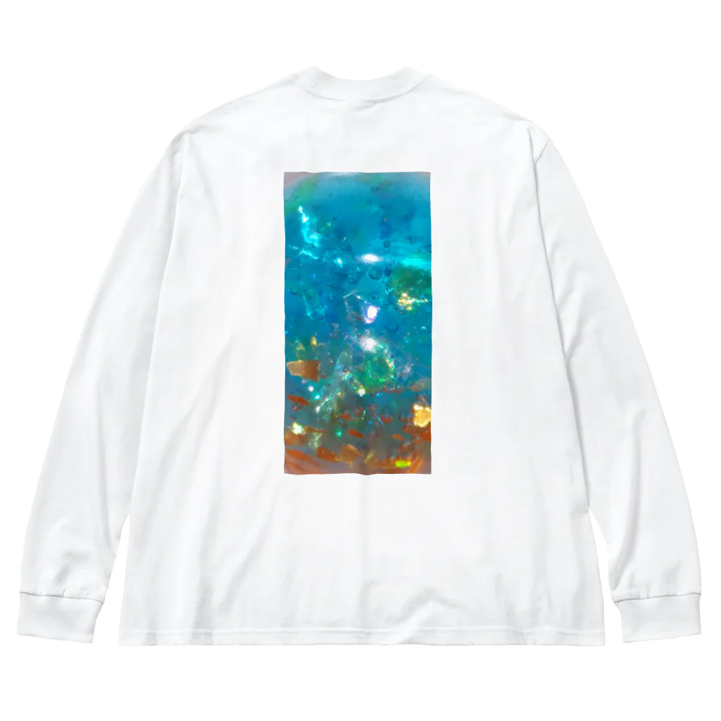 easygoing_dogのキラキラ（ネオンブルー） Big Long Sleeve T-Shirt