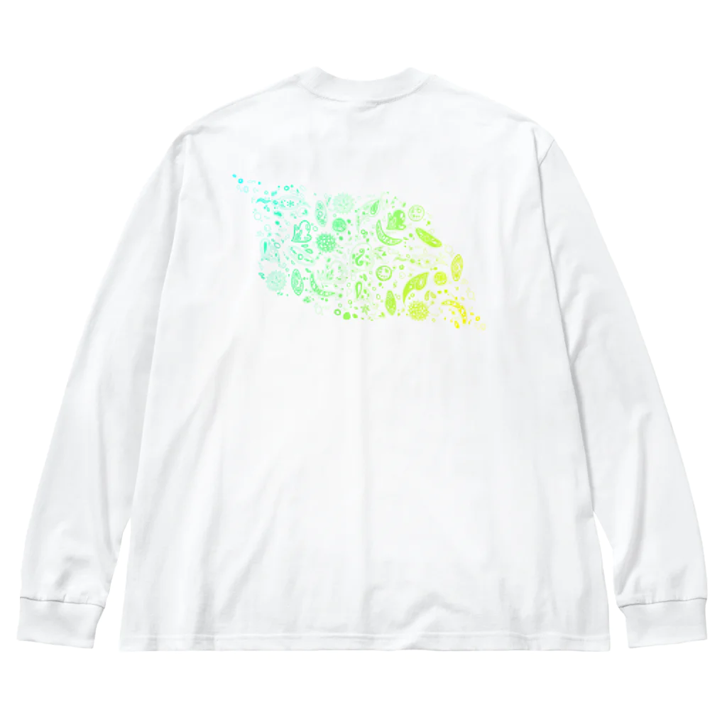 C.C.の淡水プランクトンペイズリー（） ビッグシルエットロングスリーブTシャツ