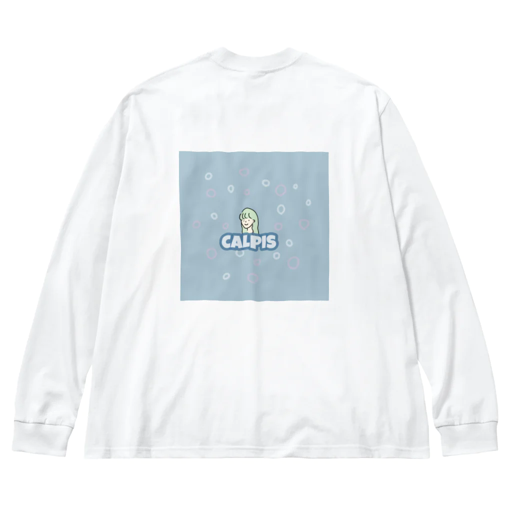 okomeのCALPISみたいな女の子 ビッグシルエットロングスリーブTシャツ