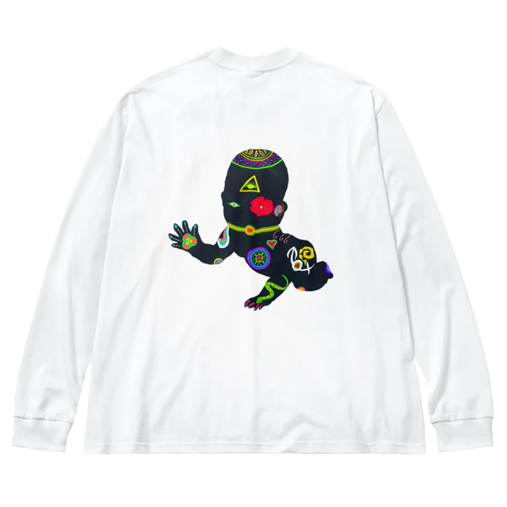 Bem_BassのPsychedelic Danger Baby ビッグシルエットロングスリーブTシャツ