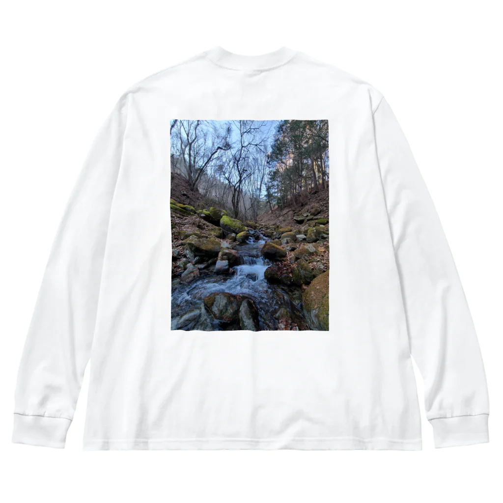 MountNatureの川 Big Long Sleeve T-Shirt