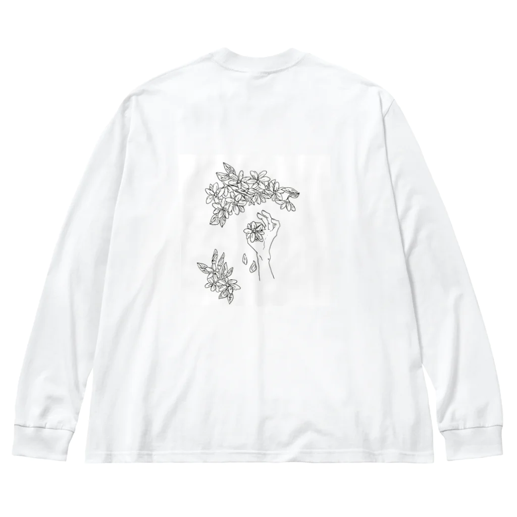 _vo_von_illustの一輪の花 ビッグシルエットロングスリーブTシャツ