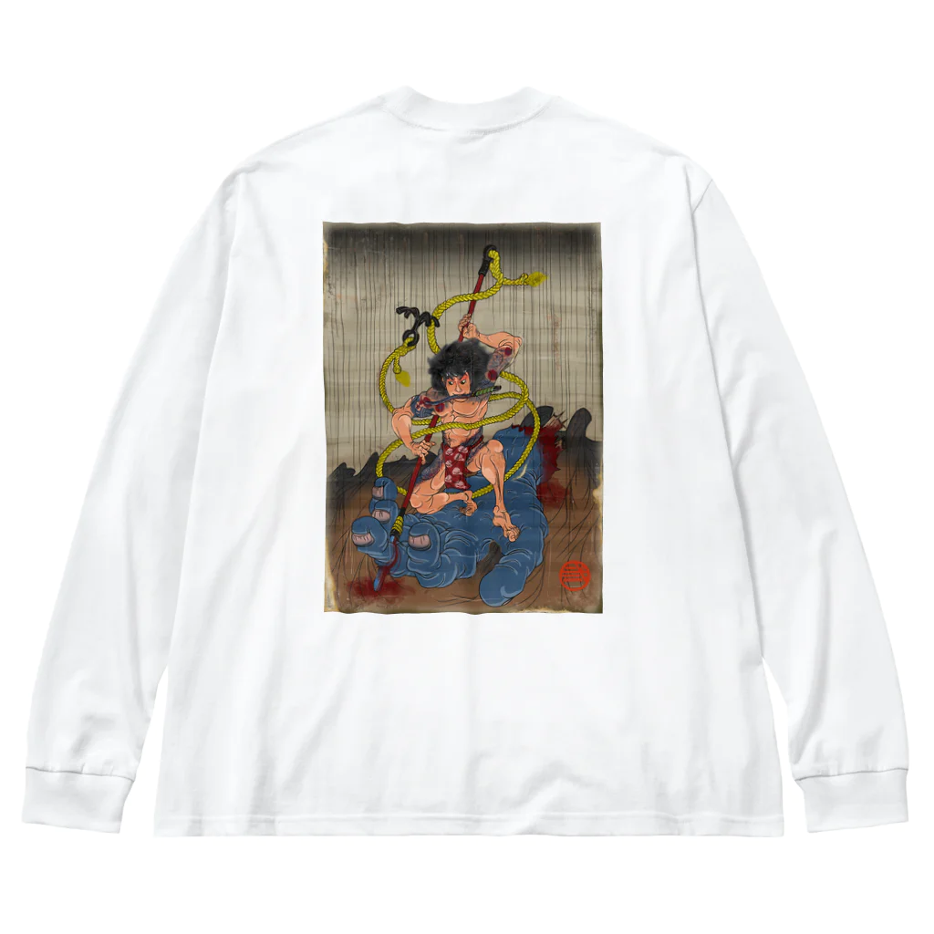 nidan-illustrationの"武者絵" 3-#2 Big Long Sleeve T-Shirt