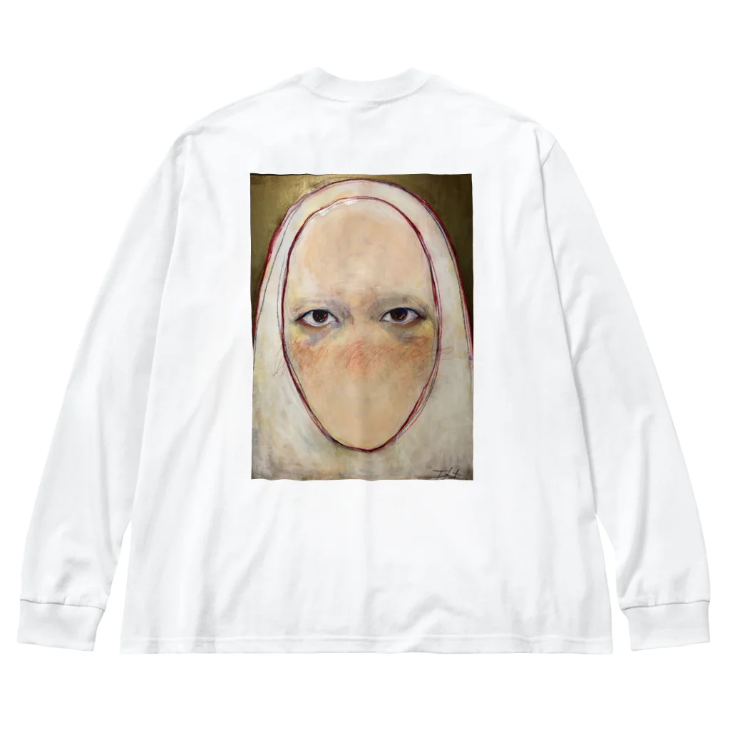 ノーライフノーマスクの顔面絵 Big Long Sleeve T-Shirt