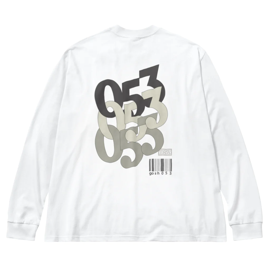 gosh053の053モノトーン ビッグシルエットロングスリーブTシャツ