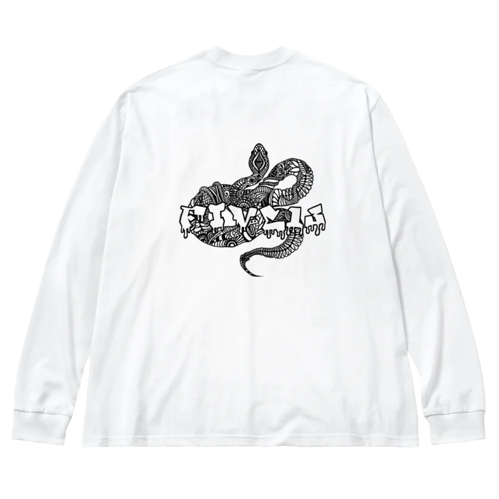 FIVE13の黒蛇(FIVE13) ビッグシルエットロングスリーブTシャツ