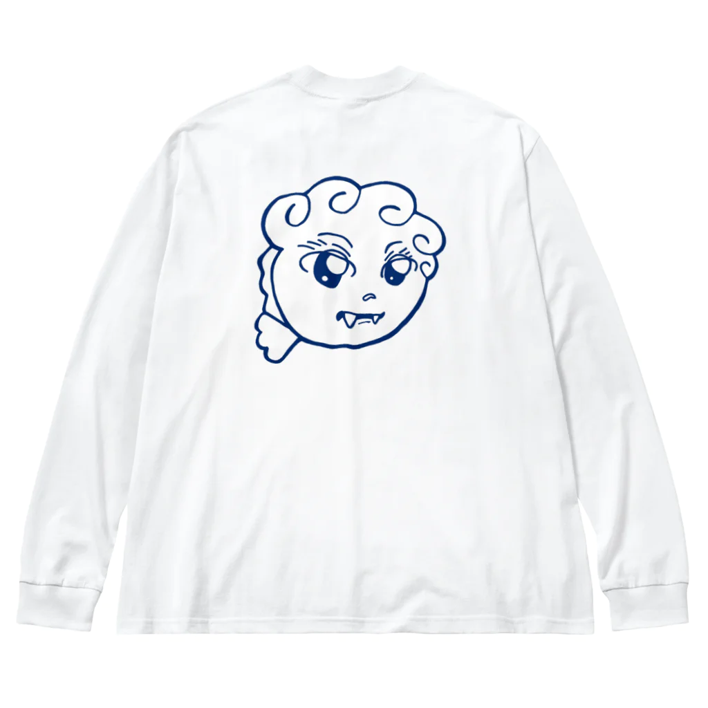 チャンドラー・シーンのどらごん（ホワイトカラー） ビッグシルエットロングスリーブTシャツ