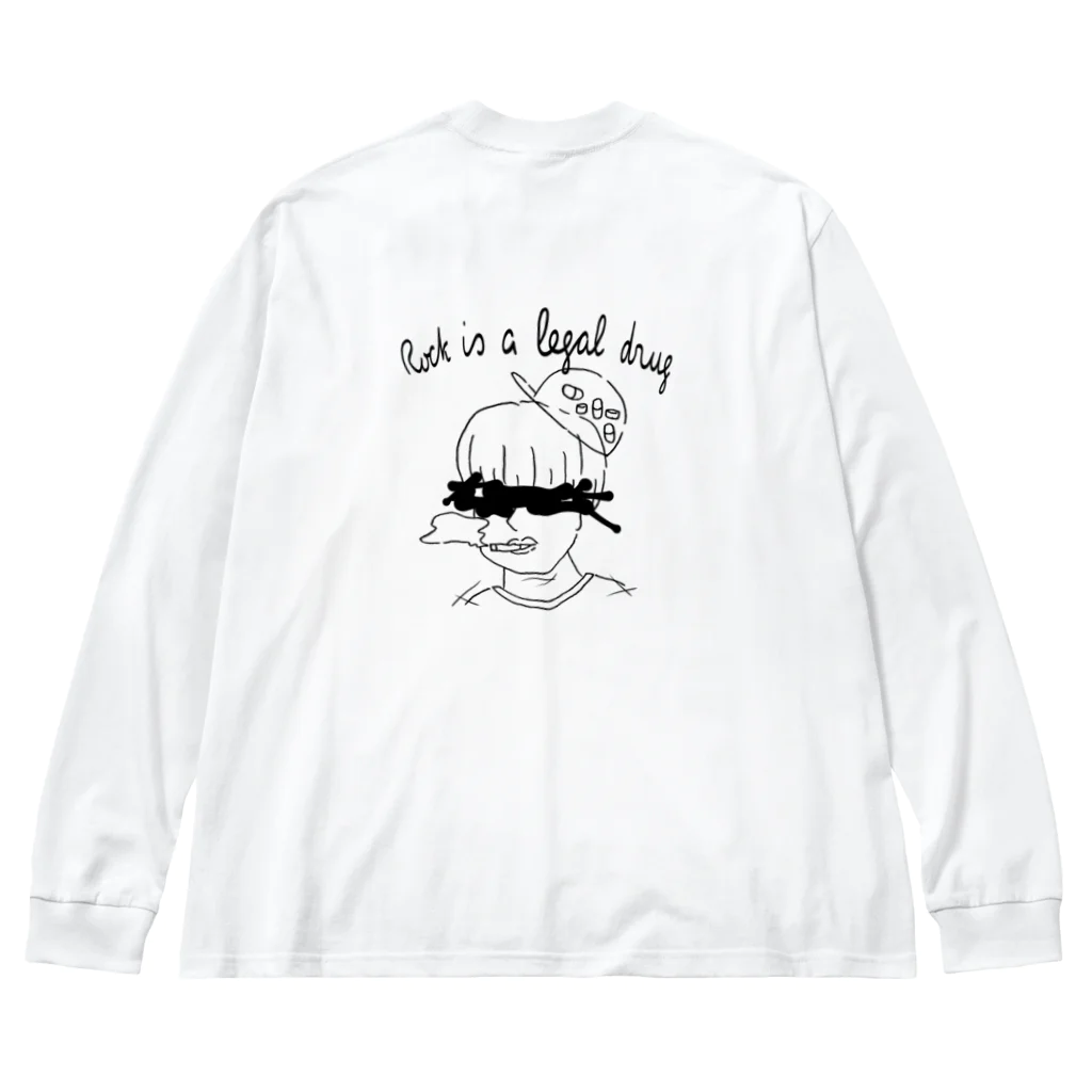 酒好きライブキッズの気まぐれの合法麻楽(ROCK) Big Long Sleeve T-Shirt