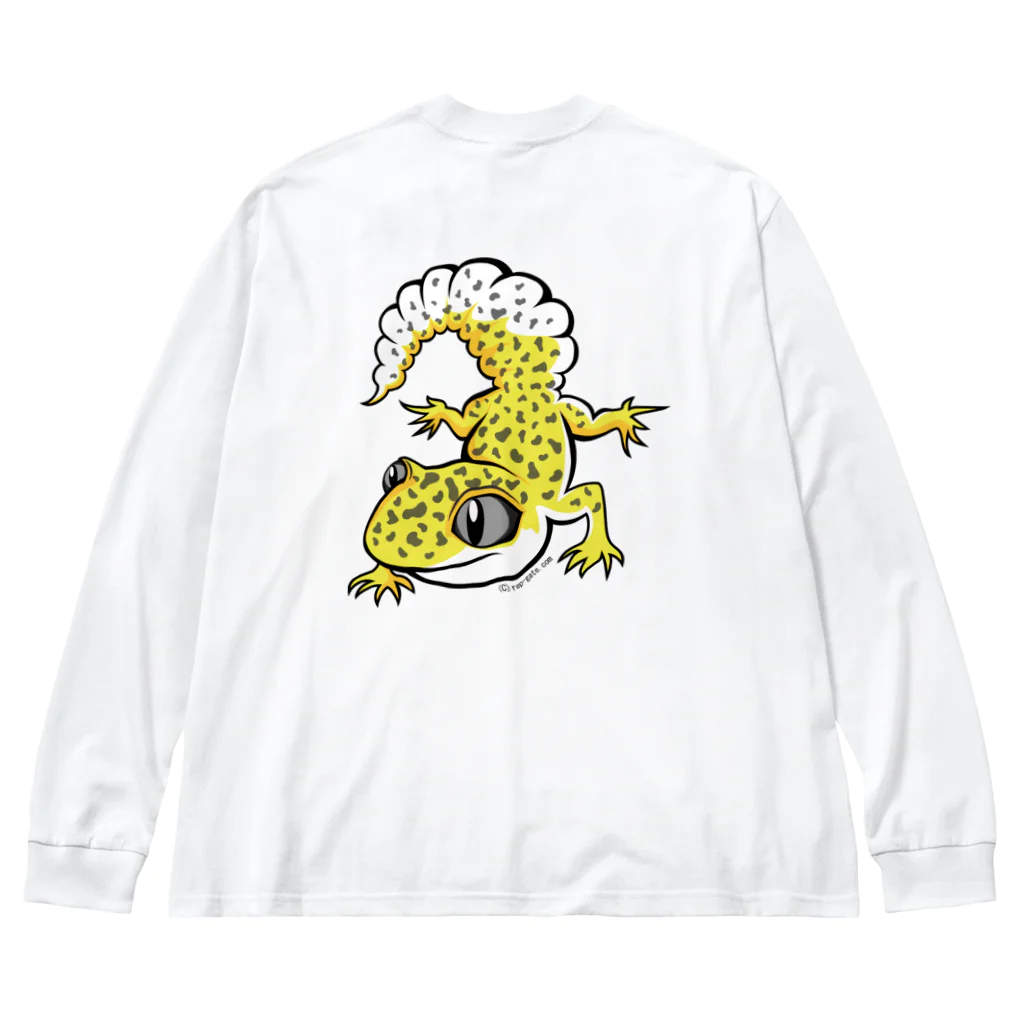 もむのふの爬虫類グッズやさんのレオパちゃんバックプリント Big Long Sleeve T-Shirt