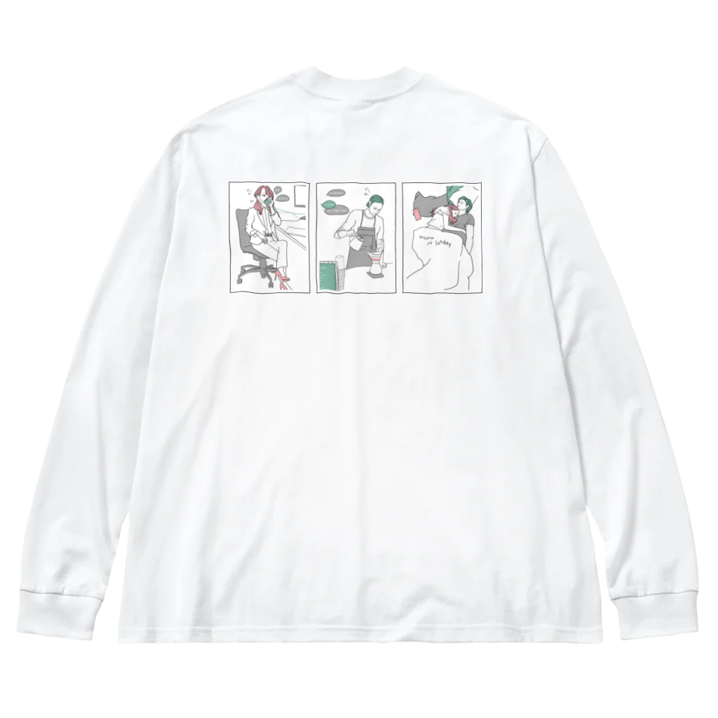 RIHOKOHAYASHIの働く日と休む日 Big Long Sleeve T-Shirt