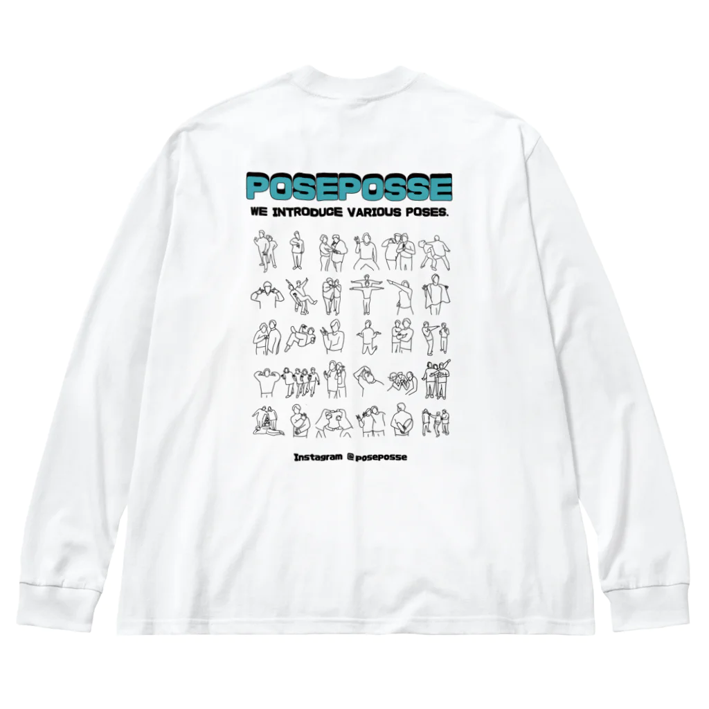 SUPER TEGAKI CHILLING SHOPのPOSEPOSSE ロンT Big Long Sleeve T-Shirt