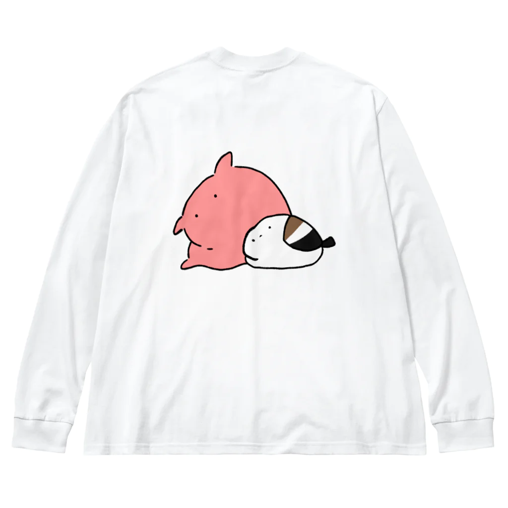 ShiAのハテナなメンダコちゃんとシマエナガ Big Long Sleeve T-Shirt