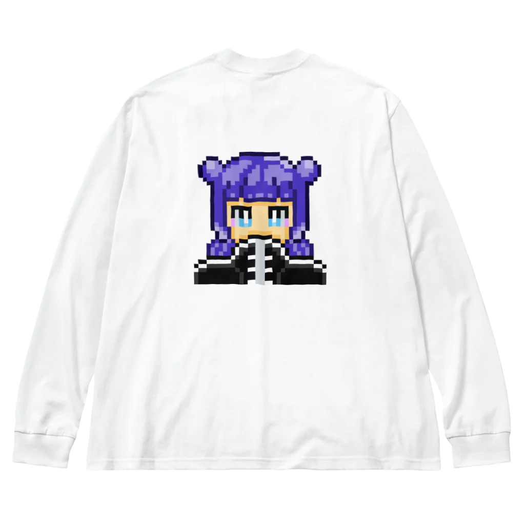 SUPERPEACHのドット絵カンフー少女 Big Long Sleeve T-Shirt