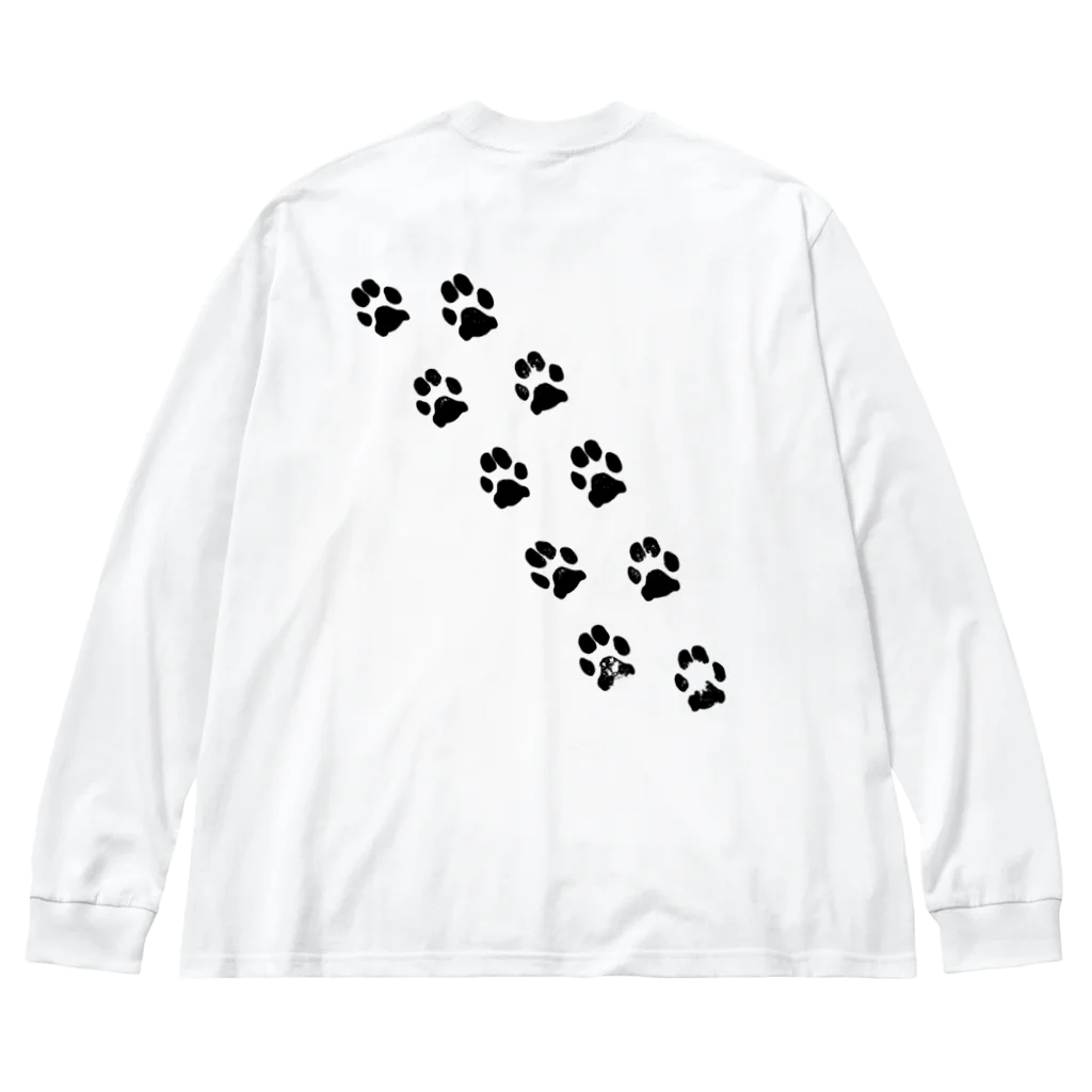 ともえのえ - 柴犬とか動物色々の柴犬に踏まれちゃった（黒柴バージョン） Big Long Sleeve T-Shirt