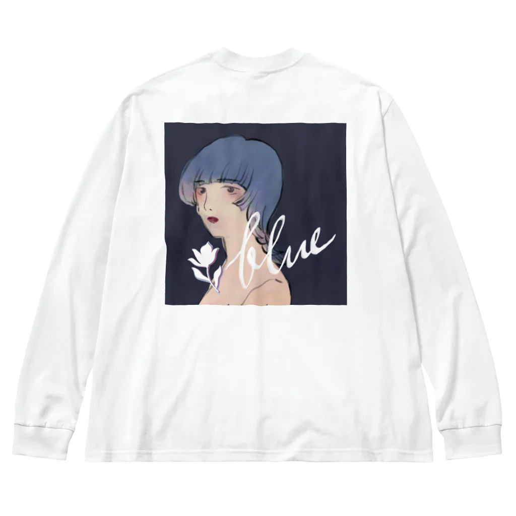 mai。＠鶏卵のblue ビッグシルエットロングスリーブTシャツ