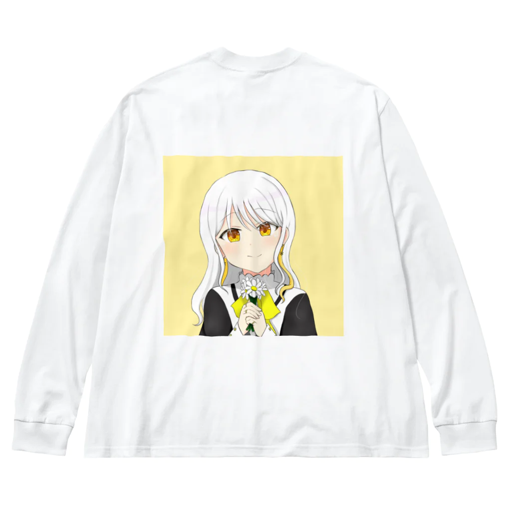 れれさんのおたからや🌼のれれちゃん　ビッグシルエットロングTシャツ （新アイコン記念） Big Long Sleeve T-Shirt