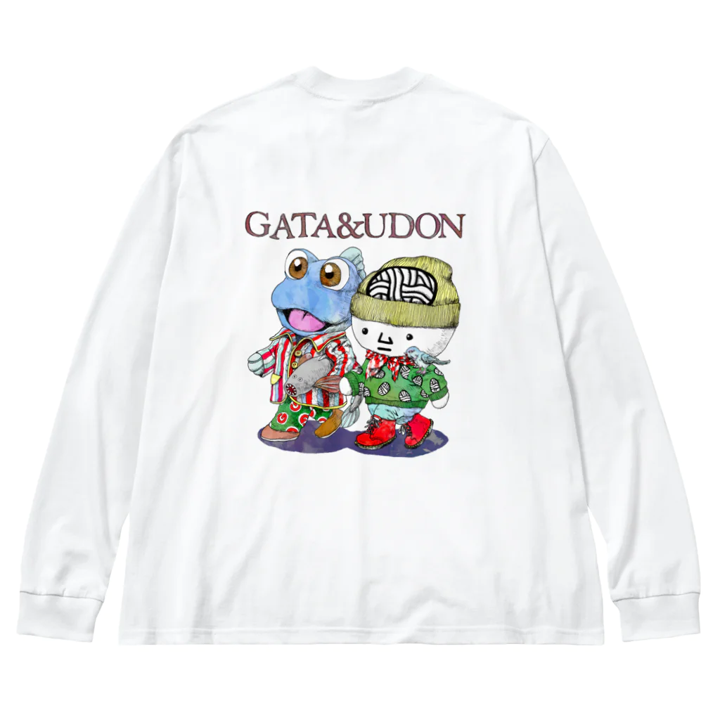 有明ガタァ商会のGATA&UDON ビッグシルエットロングスリーブTシャツ