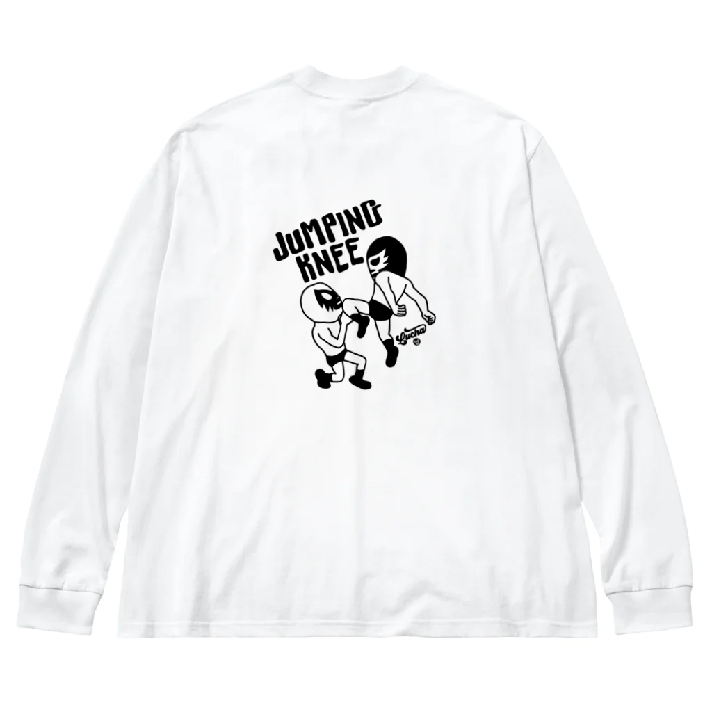 LUCHAの(バックプリント)JUMPING KNEE#2 Big Long Sleeve T-Shirt