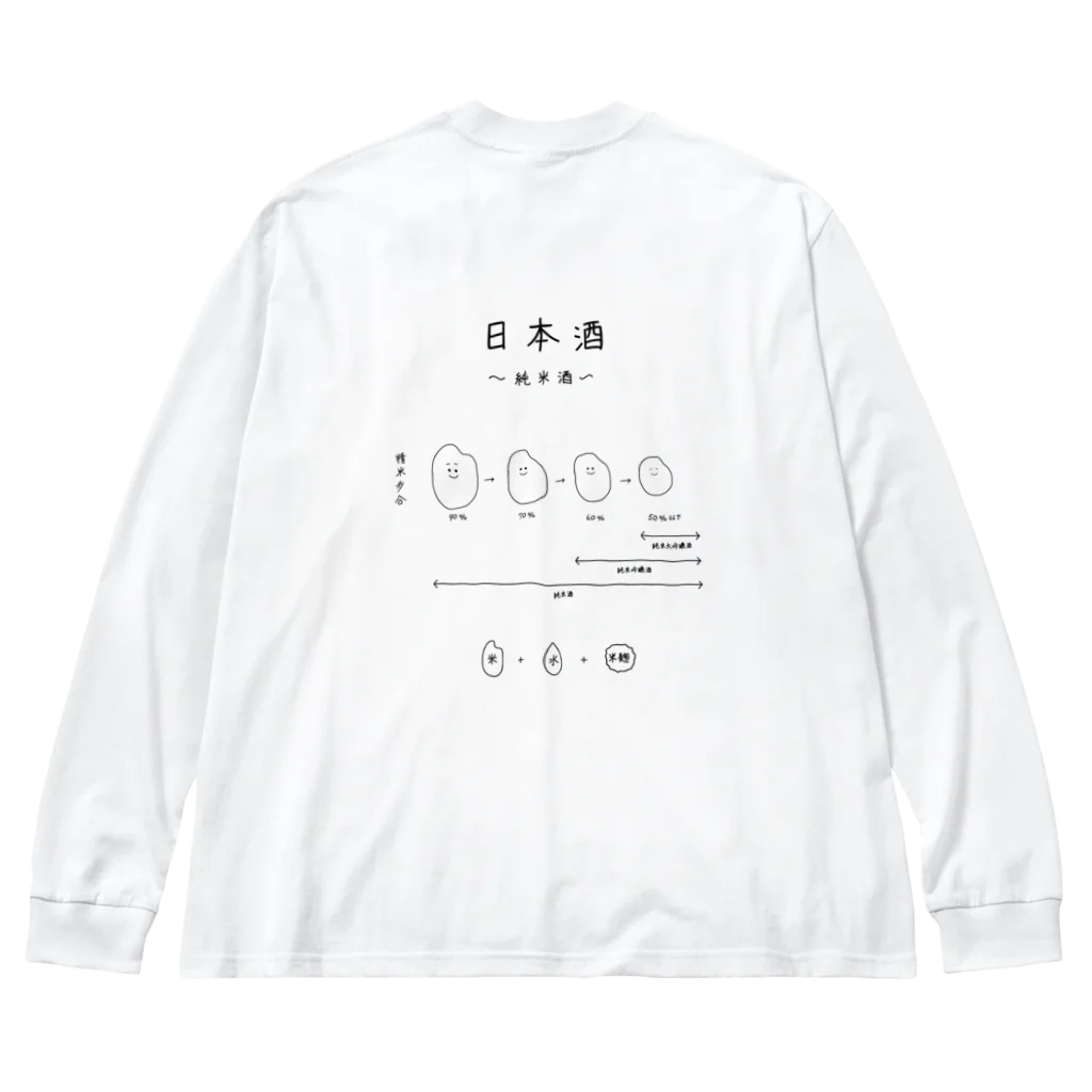 Medusasの（バックプリント）純米酒ver ビッグシルエットロングスリーブTシャツ